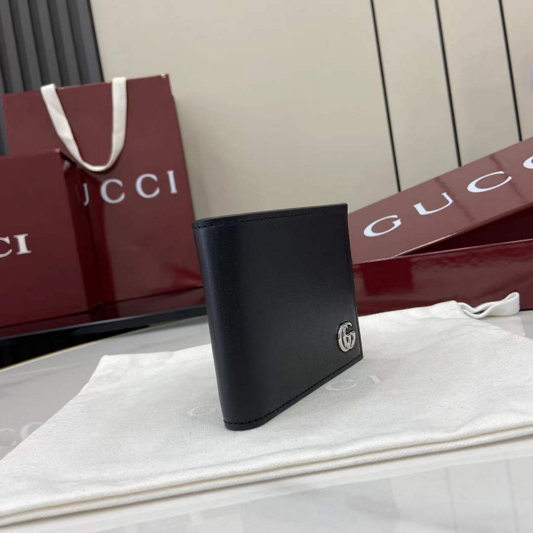 Gucci GG Marmont coin wallet 835048 in black soft leather