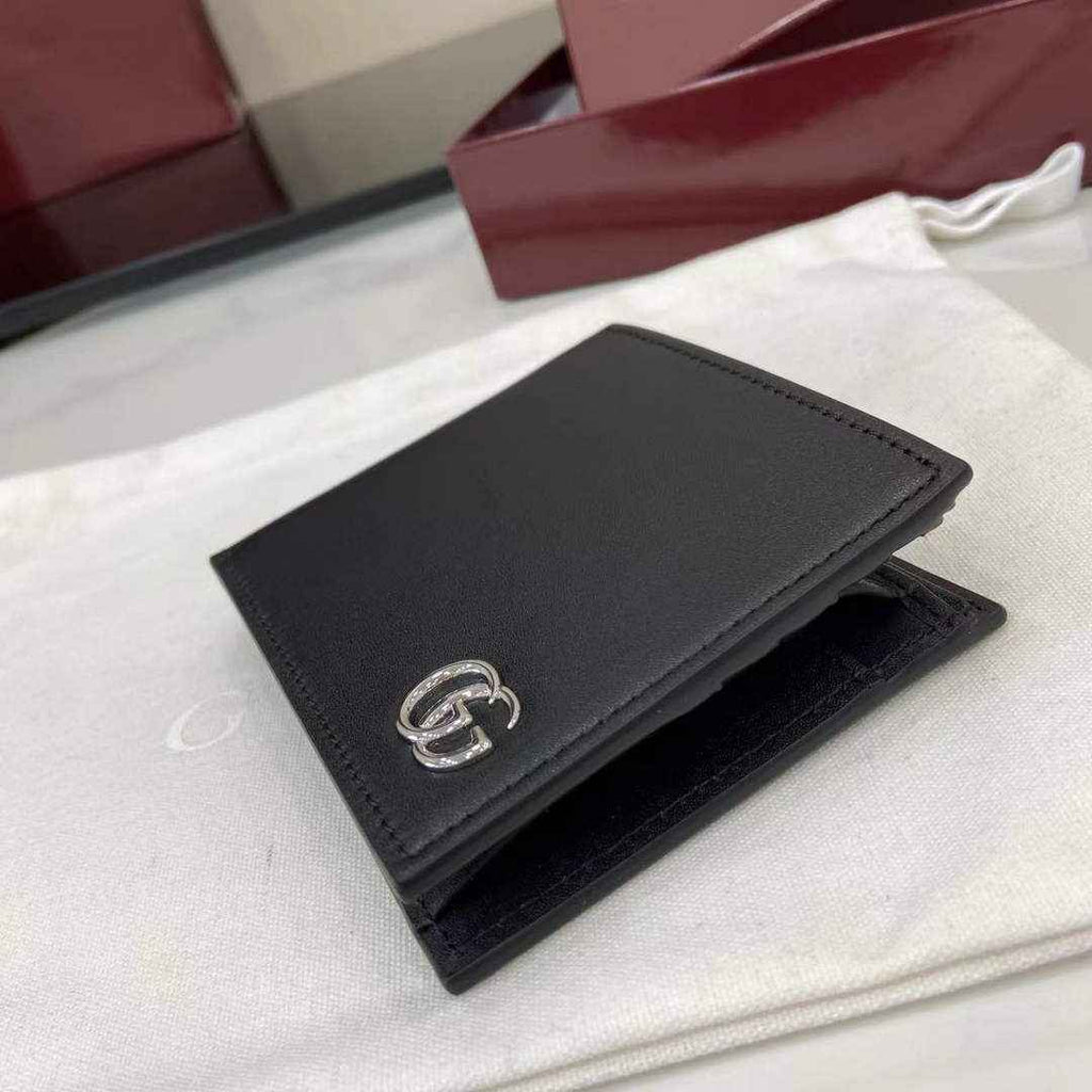 Gucci GG Marmont coin wallet 835048 in black soft leather