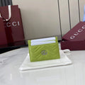 Gucci GG Marmont card case ‎443127 in green leather