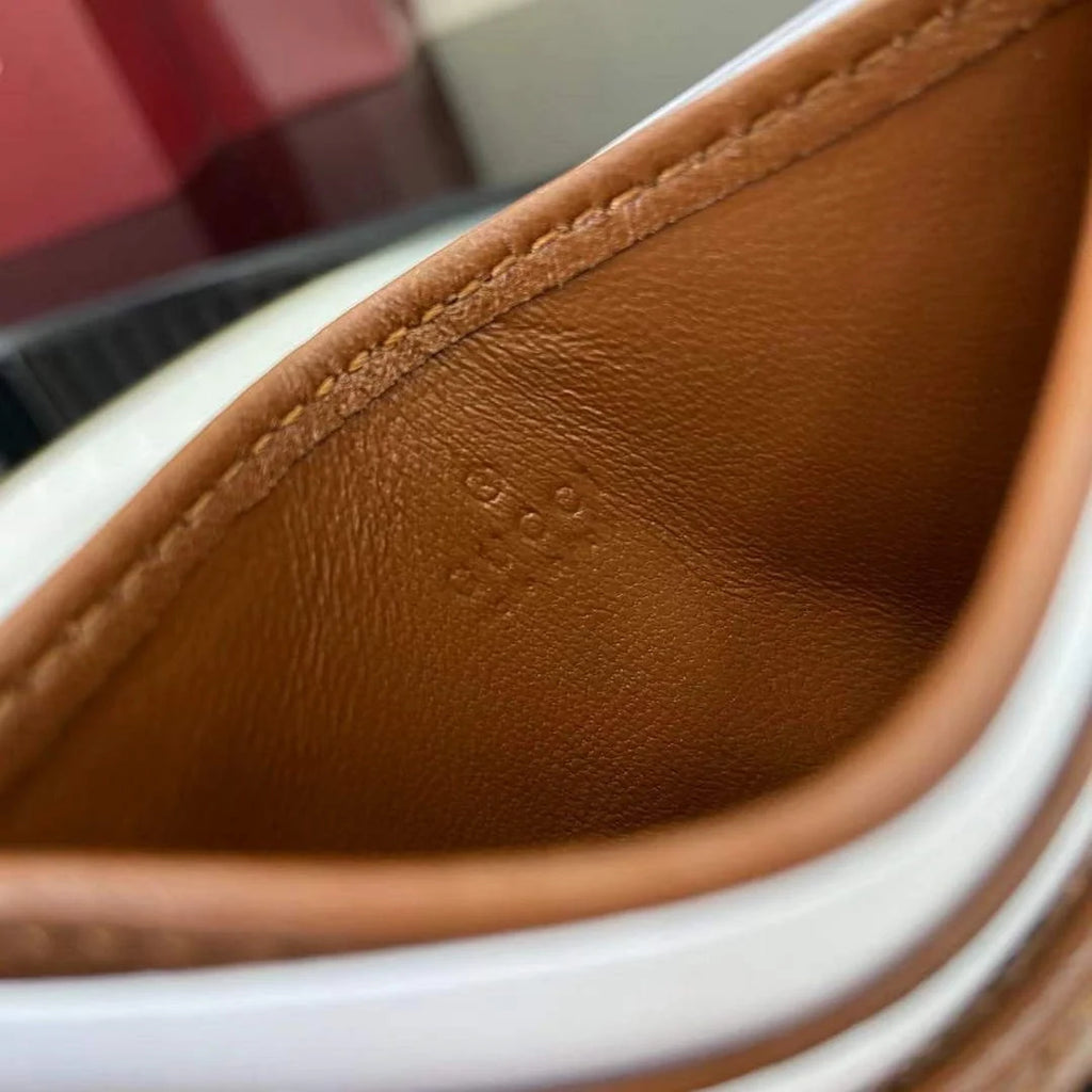 Gucci GG Marmont card case ‎443127 in brown leather