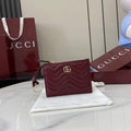 Gucci GG Marmont key case in Rosso Ancora red leather 837747