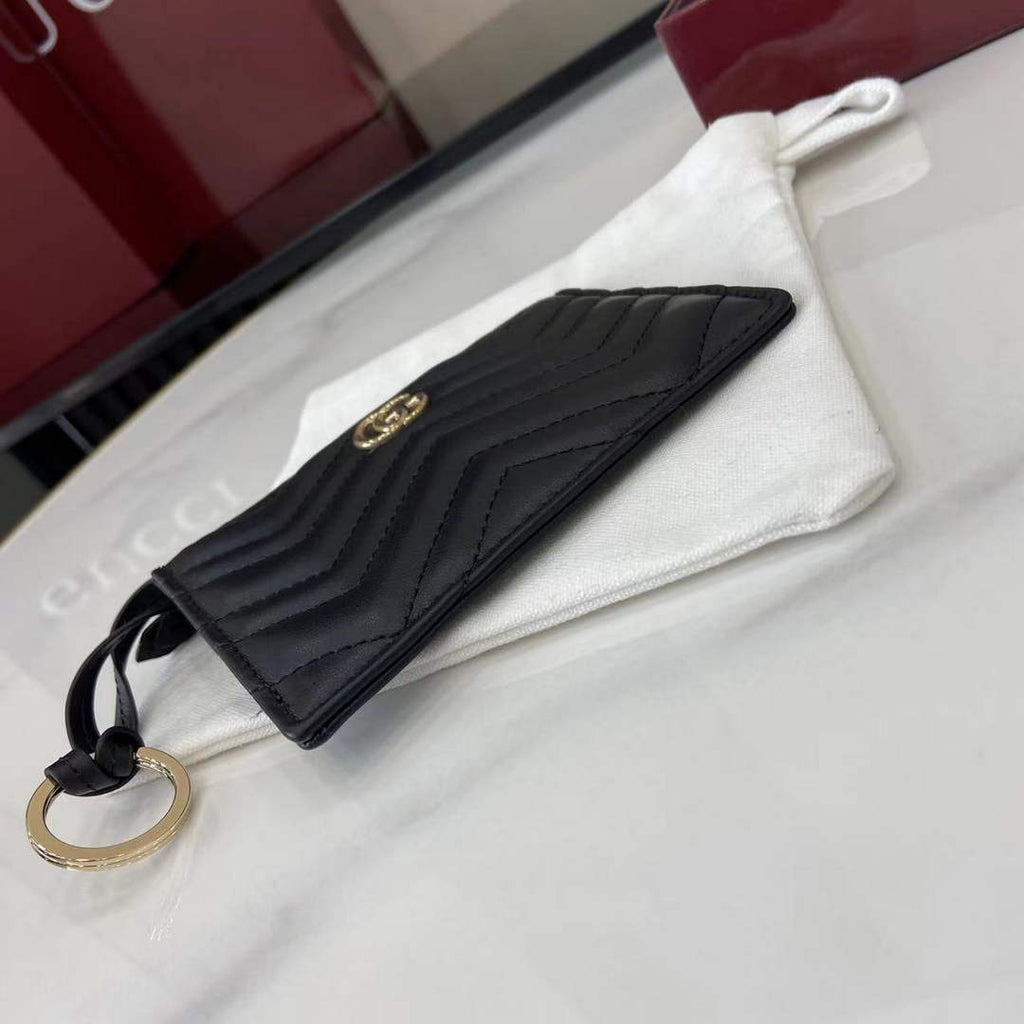 Gucci GG Marmont key case in black leather 837747