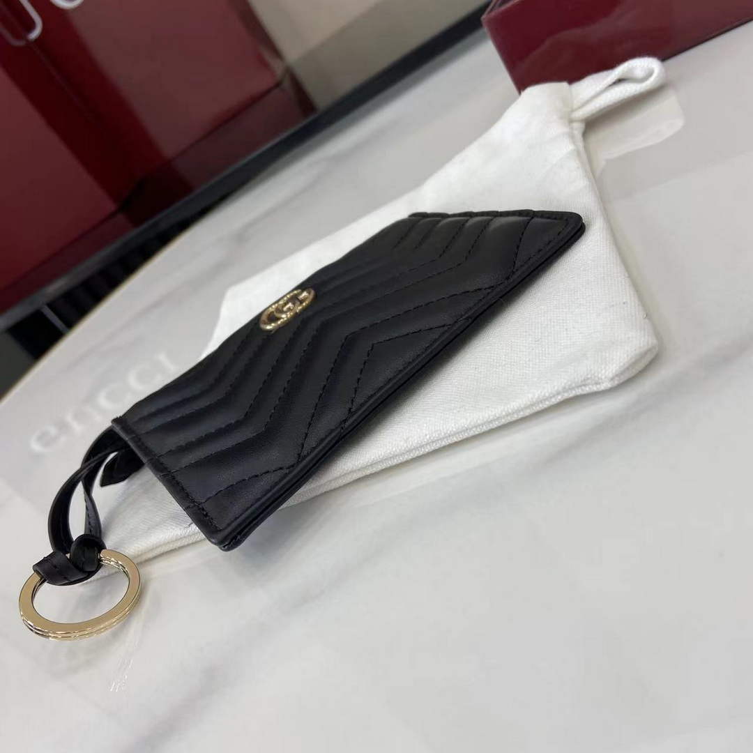 Gucci GG Marmont key case in black leather 837747