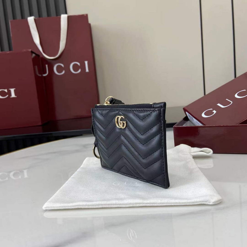 Gucci GG Marmont key case in black leather 837747