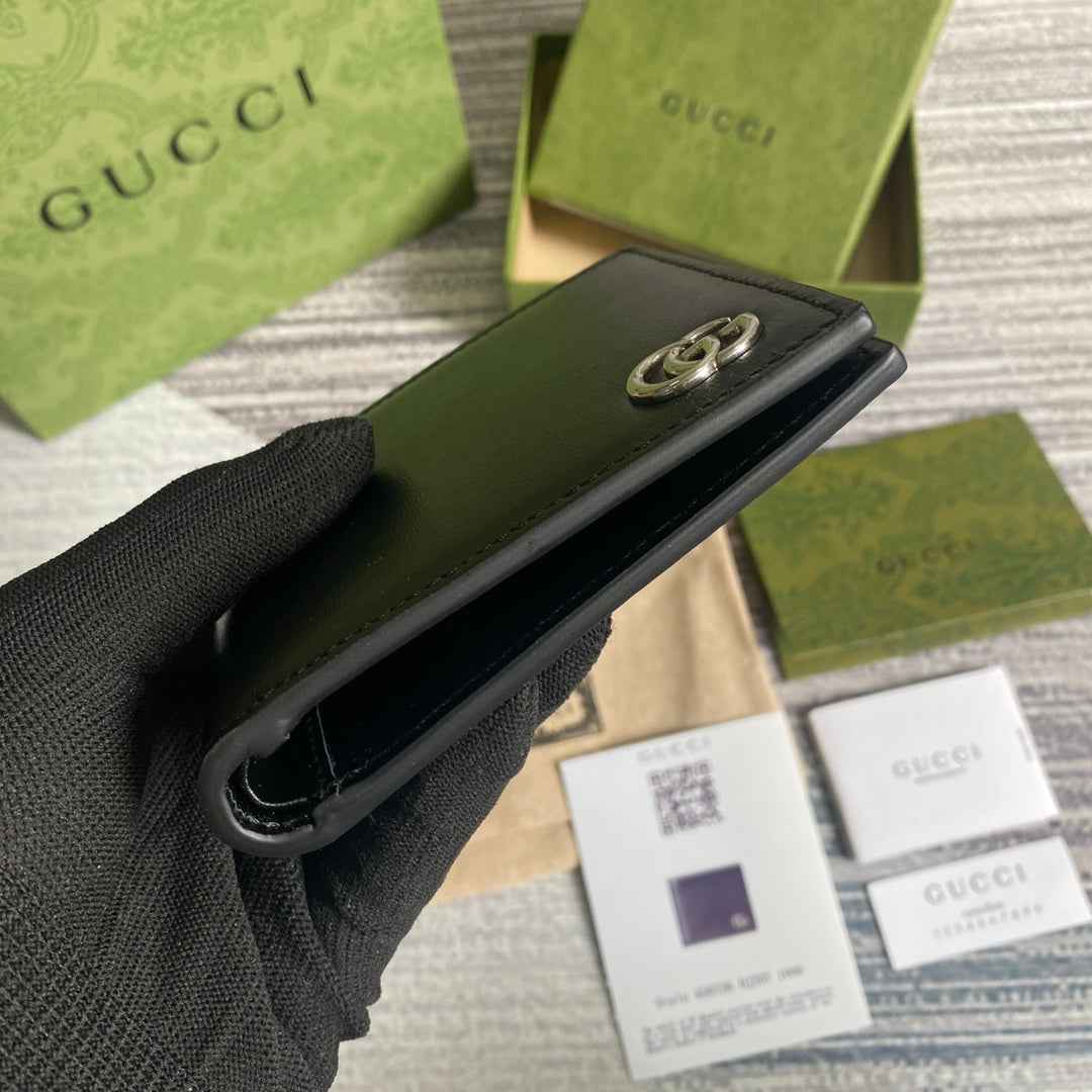 Gucci GG Marmont leather bi-fold wallet ‎428726 black