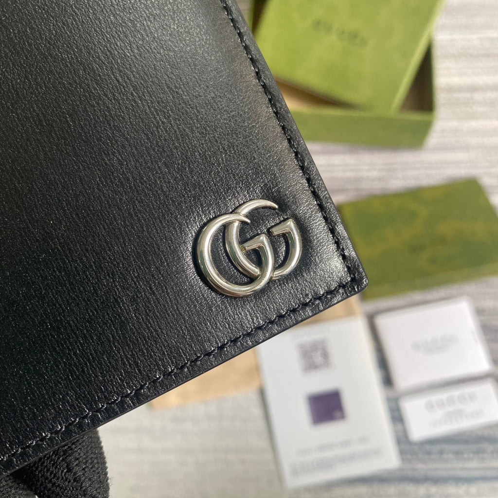 Gucci GG Marmont leather bi-fold wallet ‎428726 black