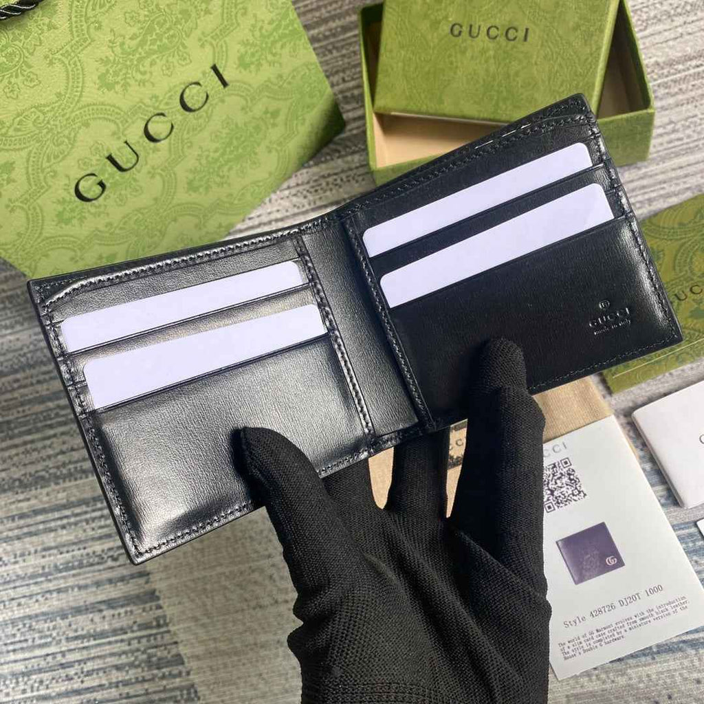 Gucci GG Marmont leather bi-fold wallet ‎428726 black