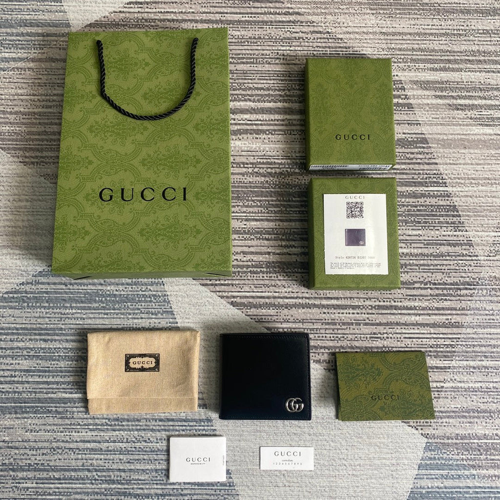 Gucci GG Marmont leather bi-fold wallet ‎428726 black