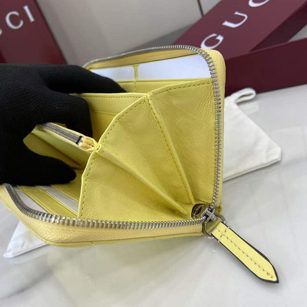 Gucci GG Marmont Leather Zip Wallet - Yellow 837758