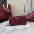 Gucci GG Marmont Leather Zip Wallet - Wine Red 837758