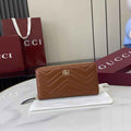 Gucci GG Marmont Leather Zip Wallet - Brown 837758