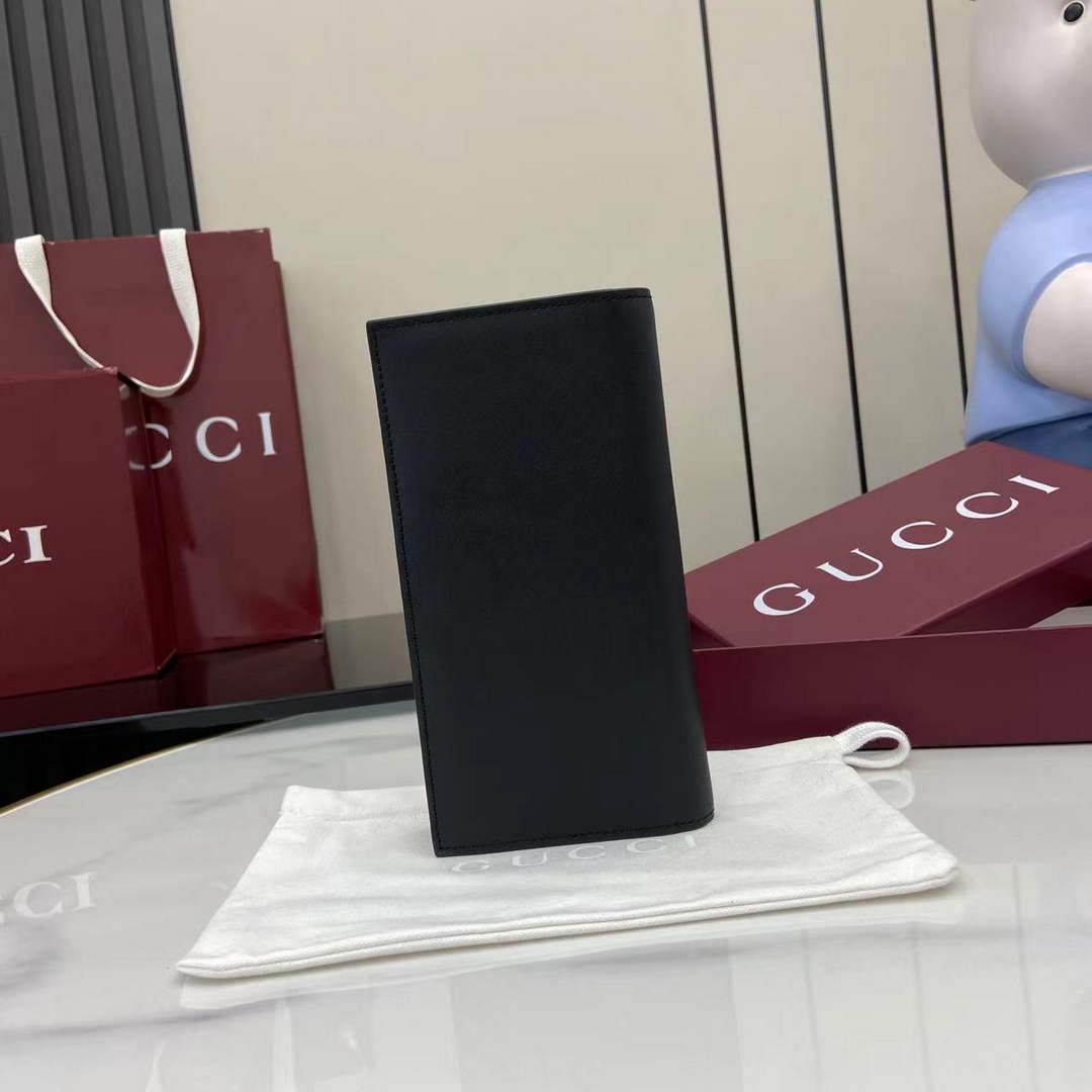Gucci GG Marmont long wallet 835054 in black soft leather