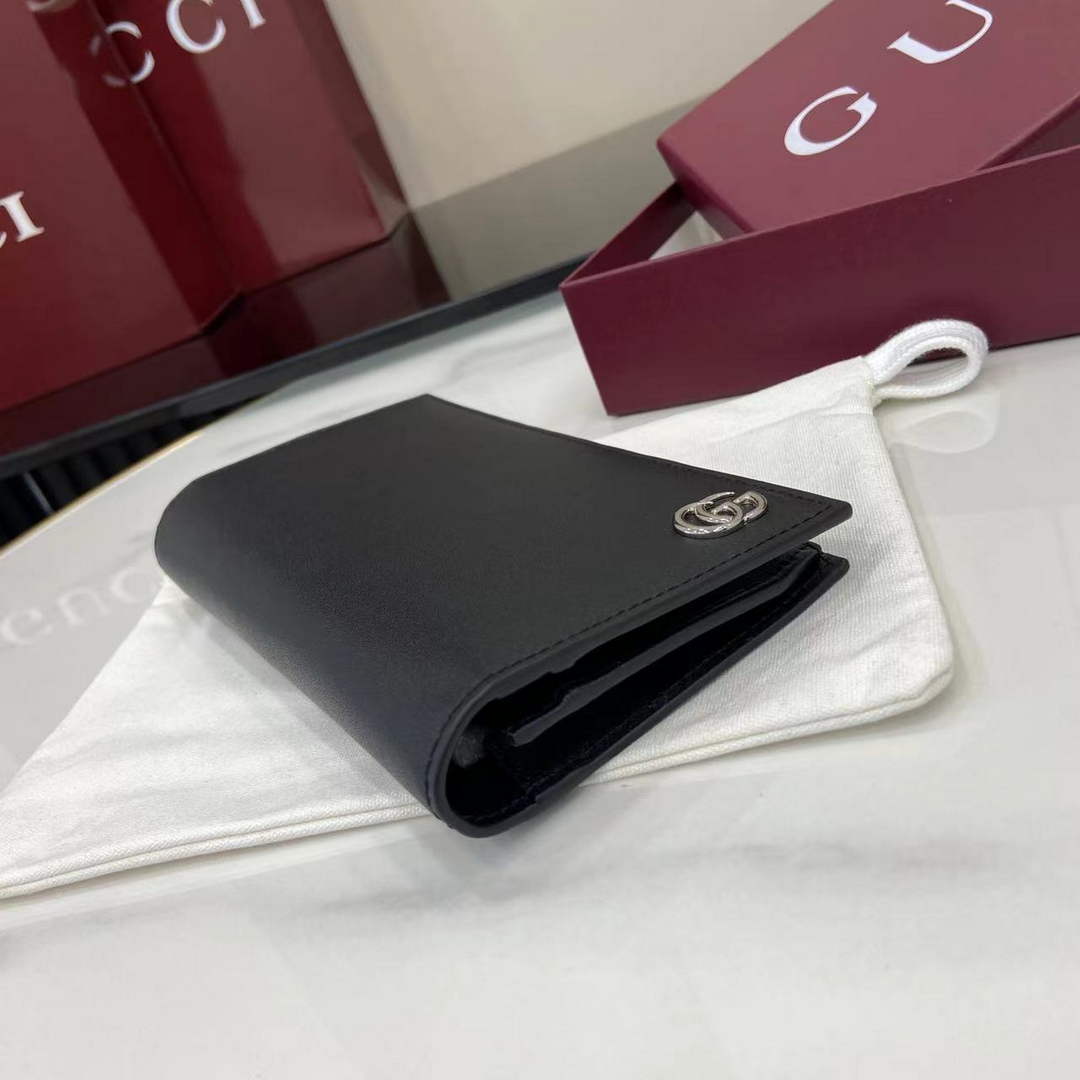 Gucci GG Marmont long wallet 835054 in black soft leather