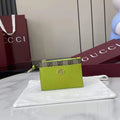 Gucci GG Marmont zip key pouch 837966 in beige and yellow