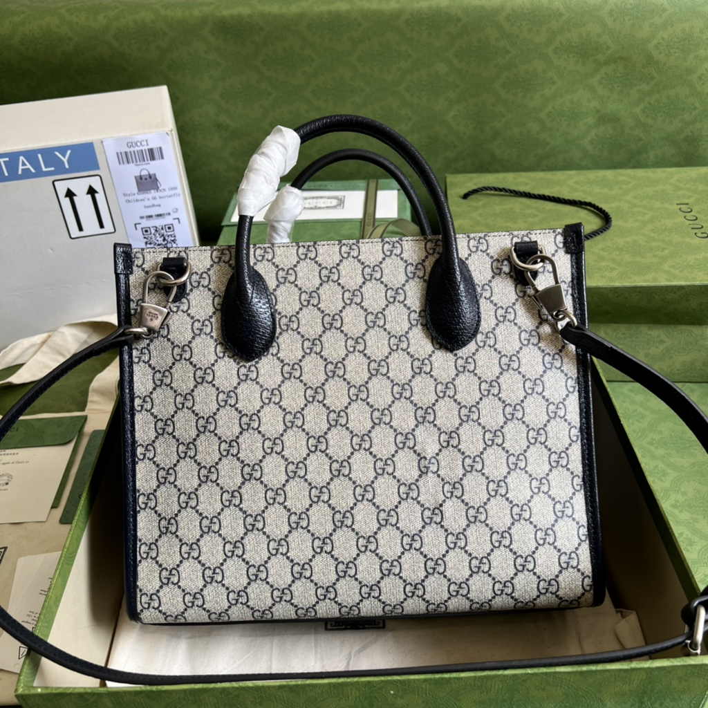Gucci GG small tote bag ‎659983 in Blue GG Supreme