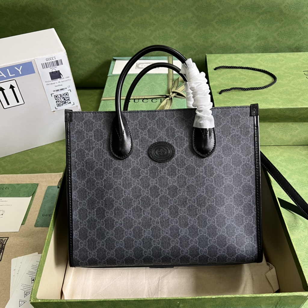Gucci GG small tote bag ‎659983 in Black GG Supreme