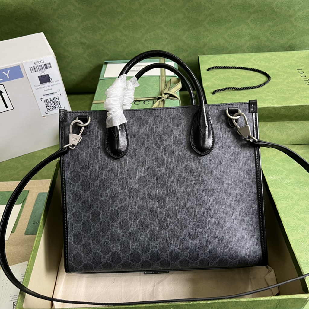 Gucci GG small tote bag ‎659983 in Black GG Supreme