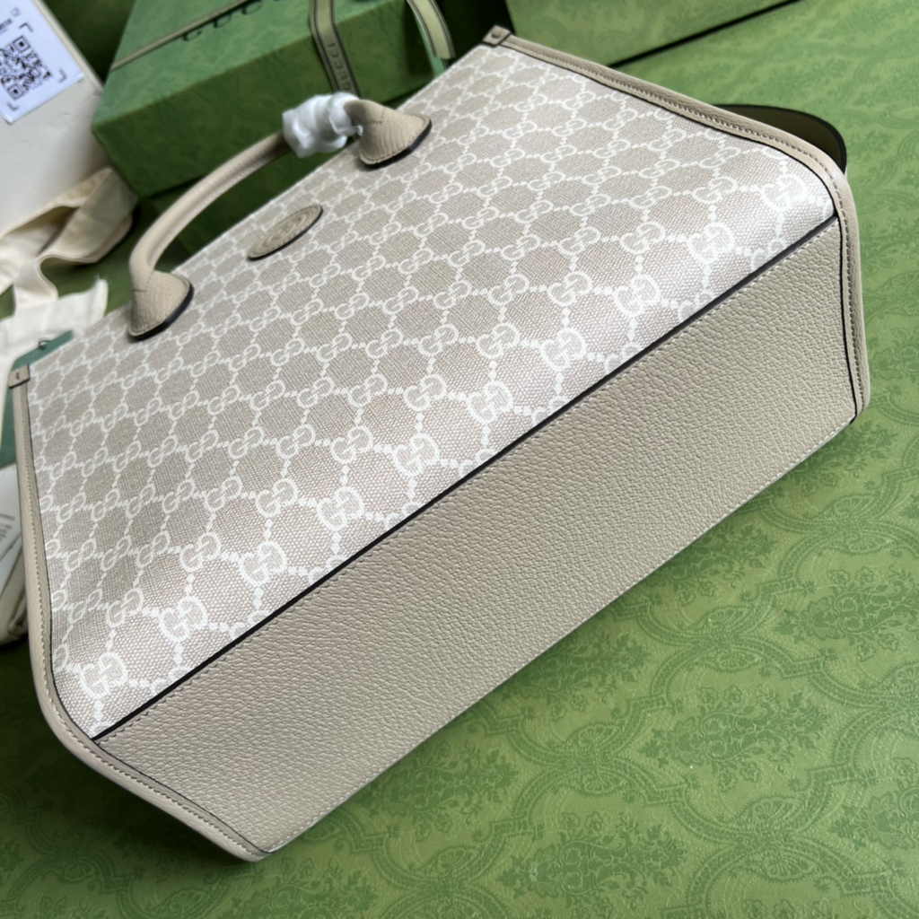 Gucci GG small tote bag ‎659983 in Beige GG Supreme