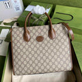 Gucci GG small tote bag ‎659983 in Brown GG Supreme