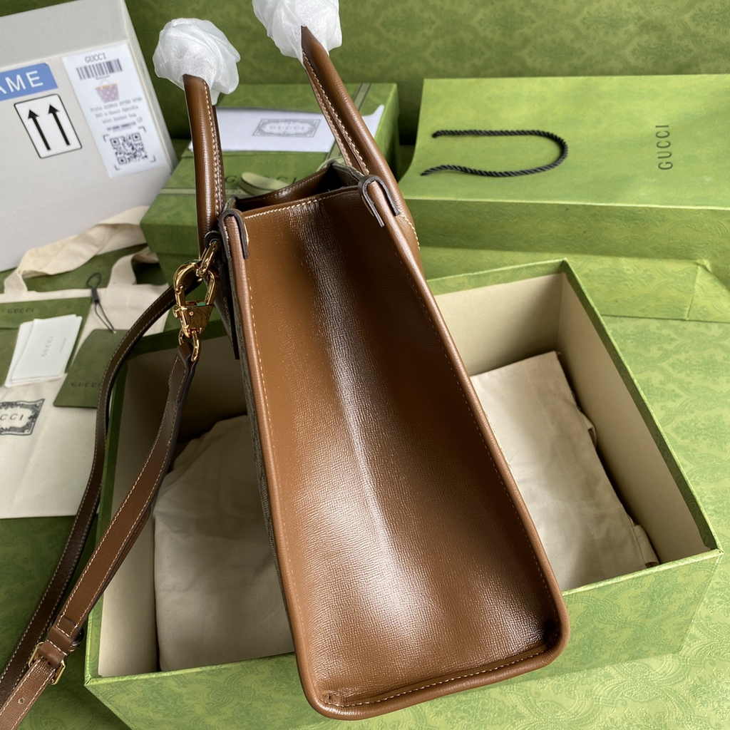 Gucci GG small tote bag ‎659983 in Brown GG Supreme