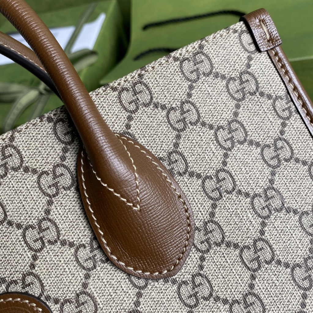 Gucci GG small tote bag ‎659983 in Brown GG Supreme