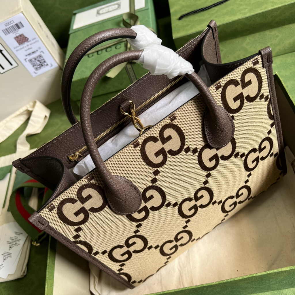 Gucci GG small tote bag ‎703974 in Brown GG Supreme
