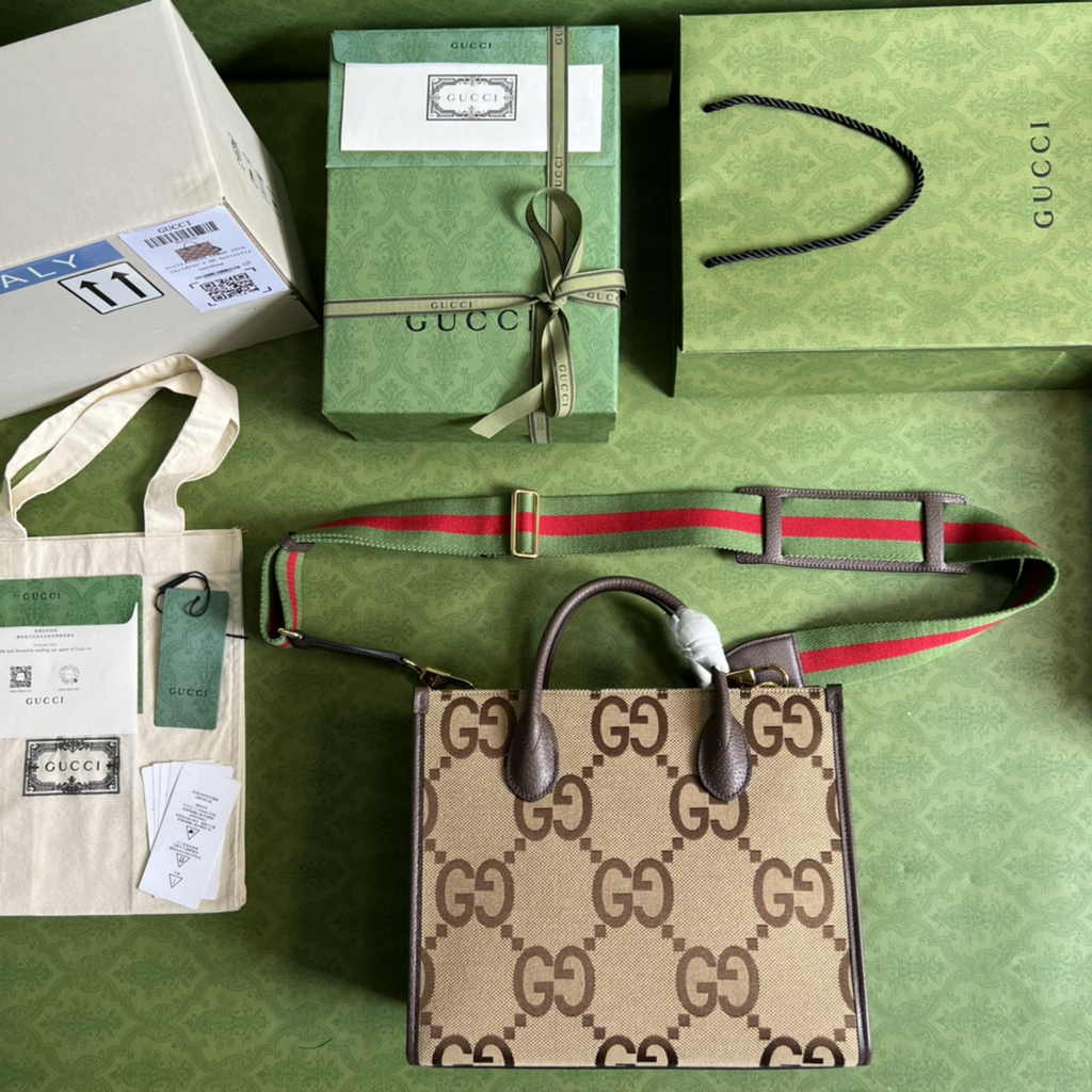 Gucci GG small tote bag ‎703974 in Brown GG Supreme