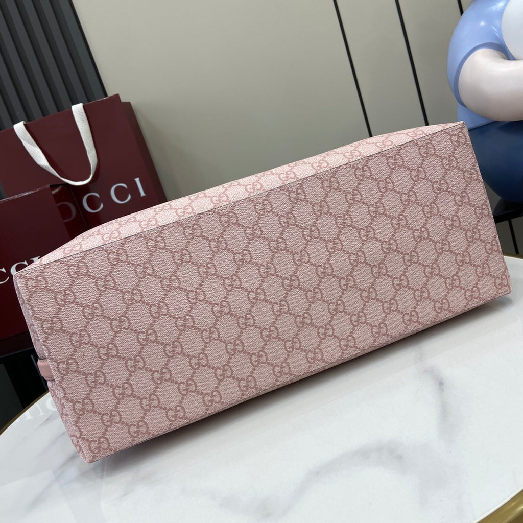 Gucci GG Emblem large tote bag 815213 in pink fabric