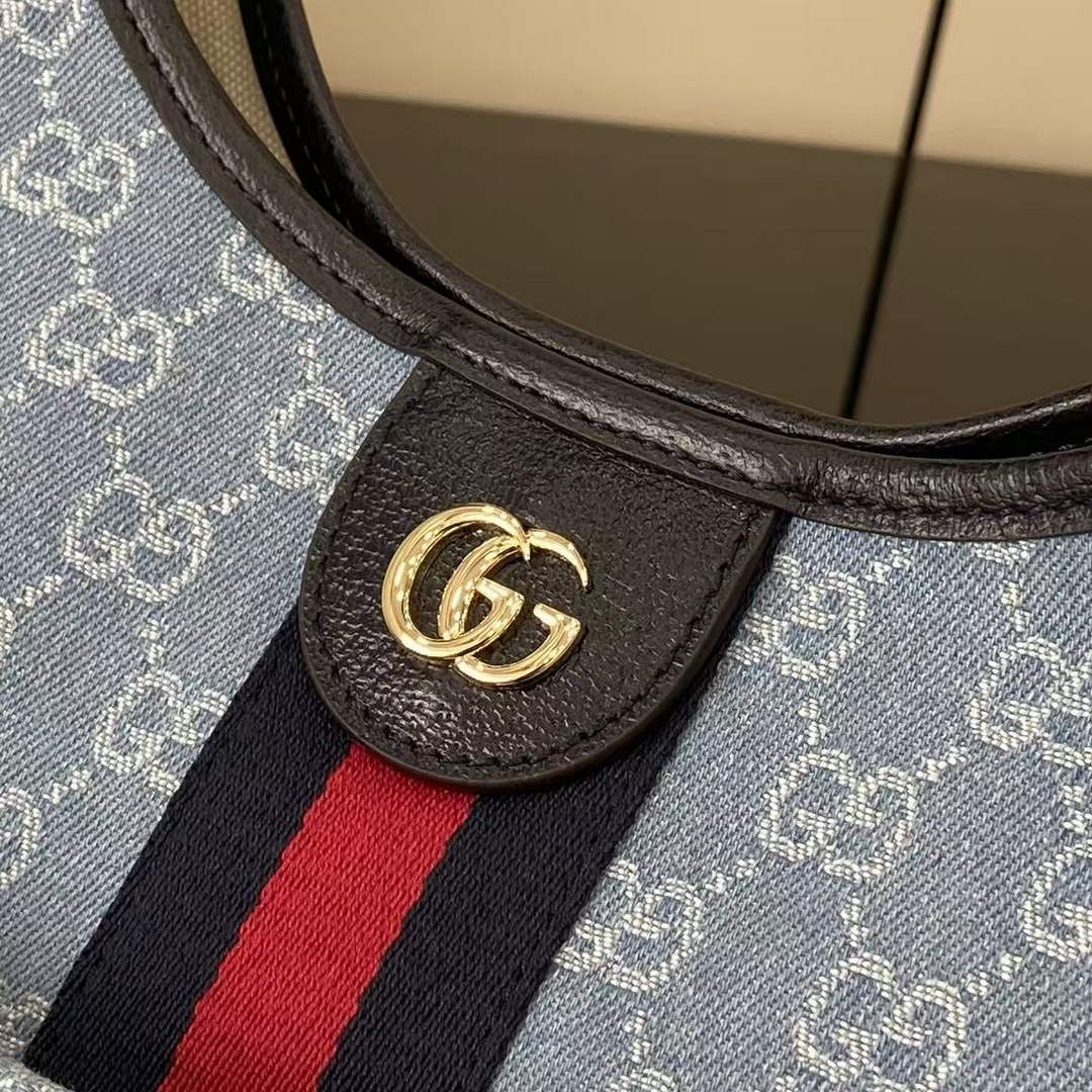 Gucci Giglio large tote bag 853971 blue GG canvas