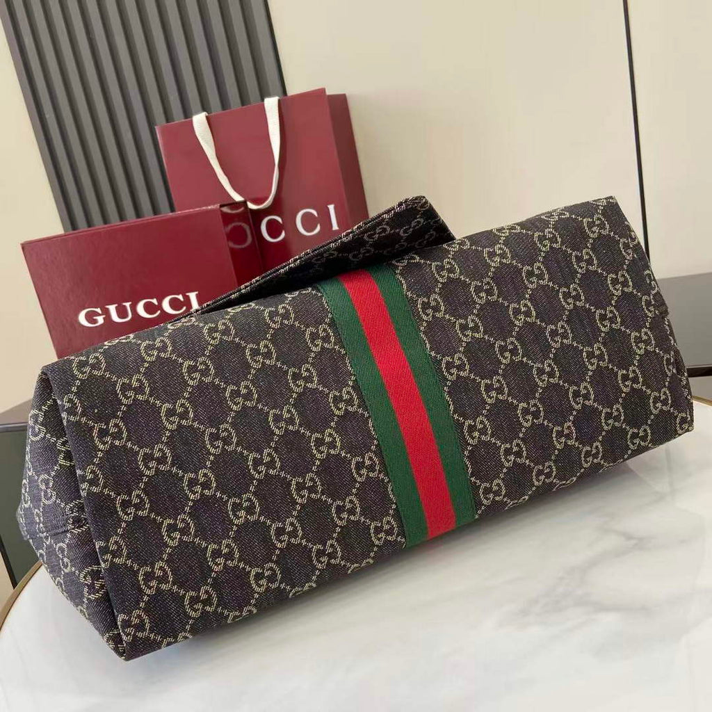 Gucci Giglio large tote bag 853971 black GG canvas