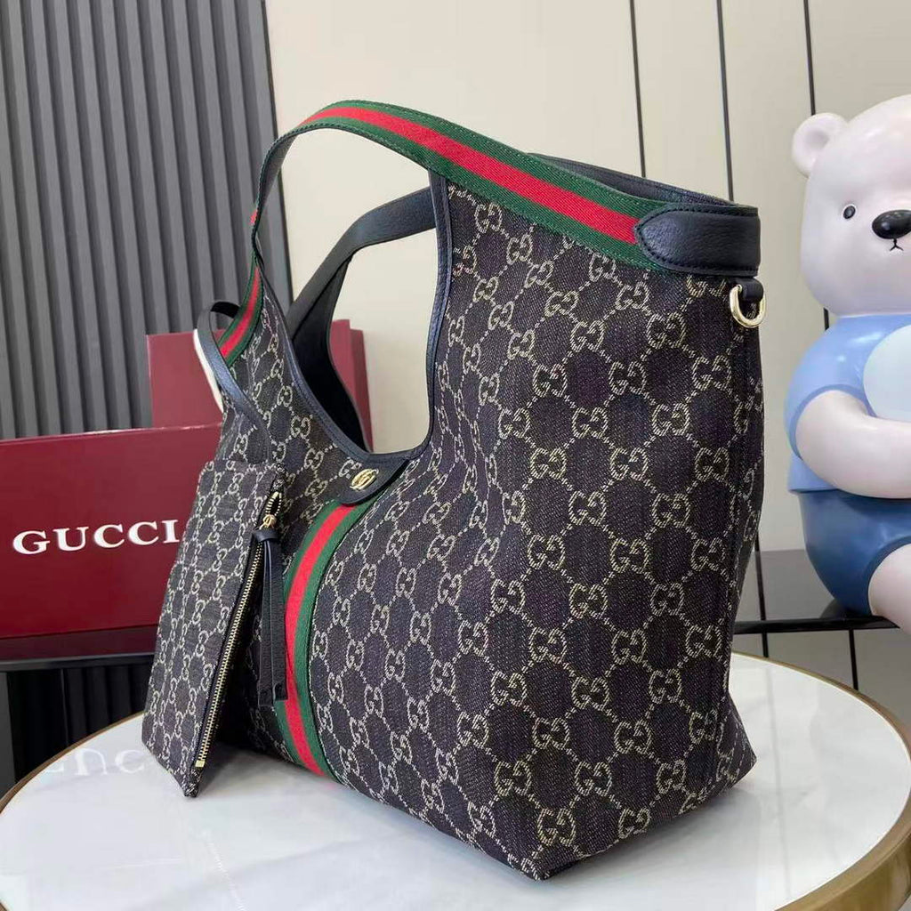 Gucci Giglio large tote bag 853971 black GG canvas