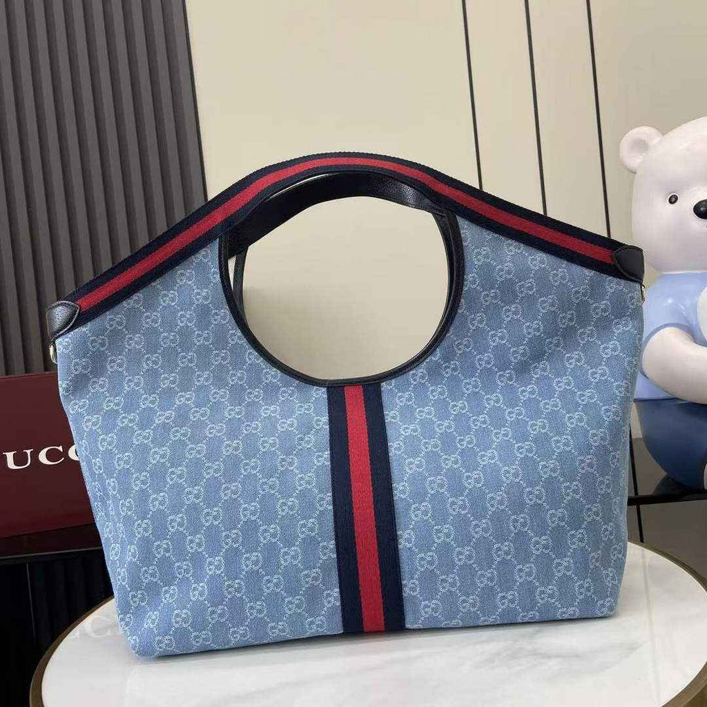 Gucci Giglio large tote bag 853971 blue GG canvas