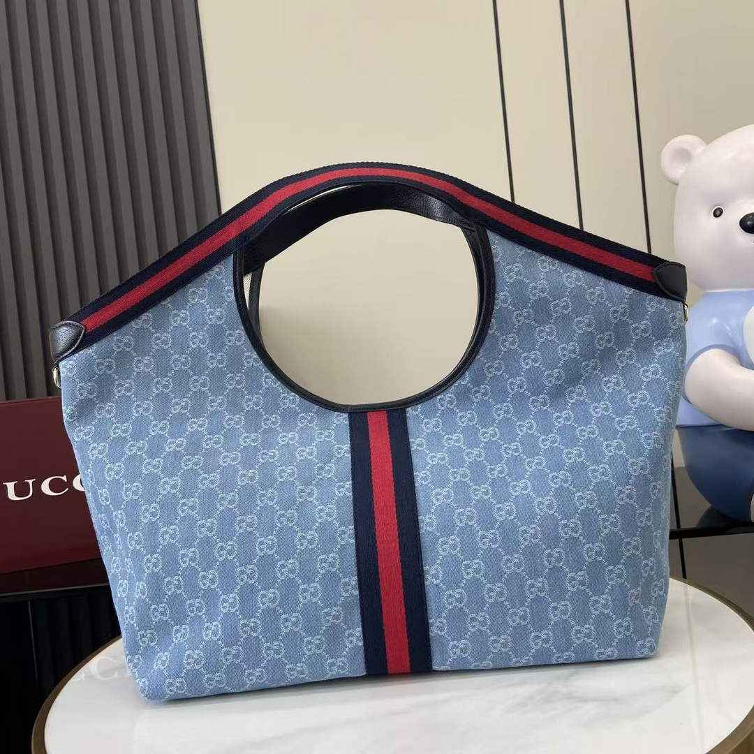 Gucci Giglio large tote bag 853971 blue GG canvas