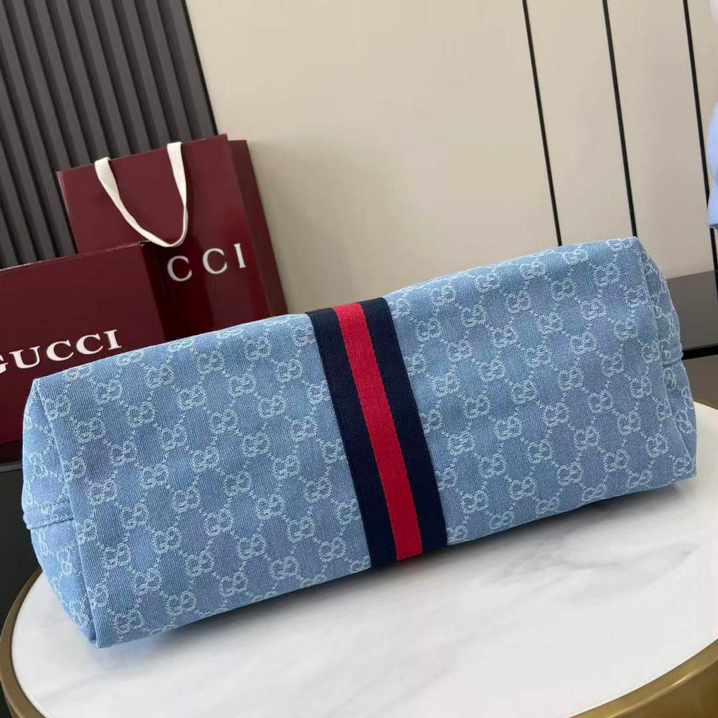 Gucci Giglio large tote bag 853971 blue GG canvas