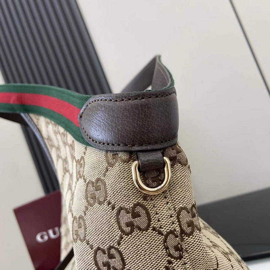 Gucci Giglio large tote bag 853971 beige and brown GG canvas
