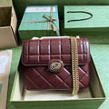 Gucci Deco small shoulder bag in Dark Red leather ‎740834