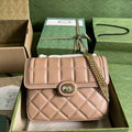 Gucci Deco small shoulder bag in Rose Beige leather ‎740834