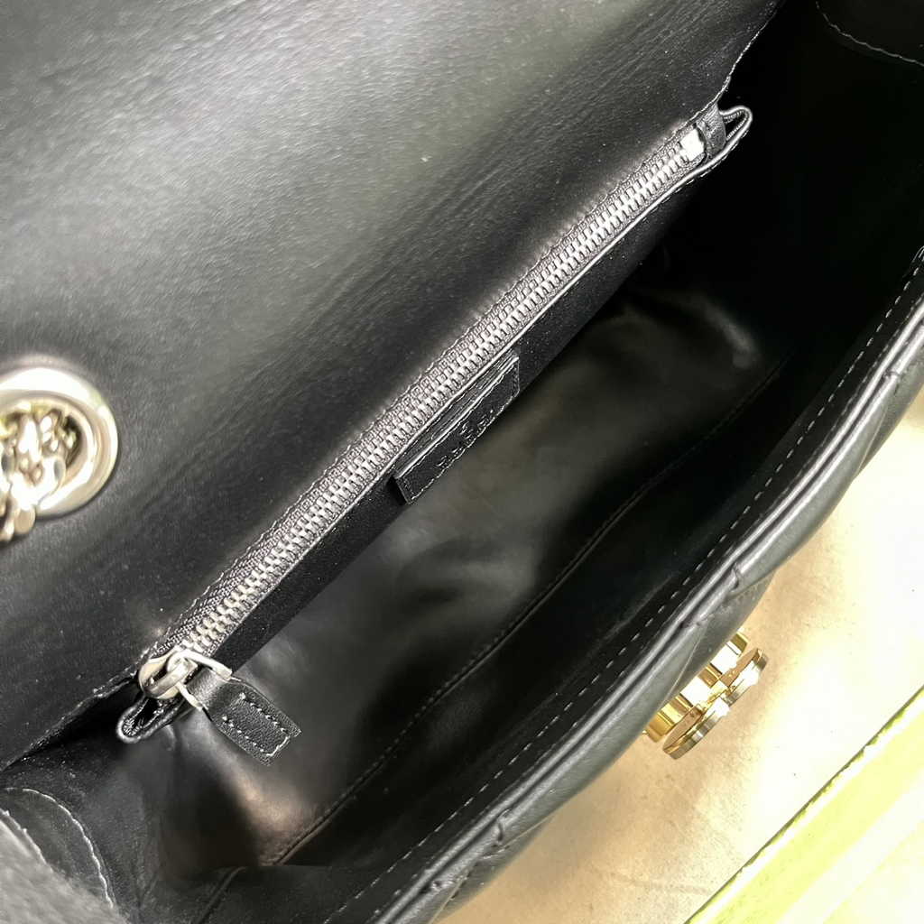 Gucci Deco small shoulder bag in Black leather ‎740834