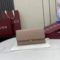 Gucci Softbit continental wallet 828147 in light pink leather