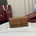 Gucci Softbit continental wallet 828147 in brown leather