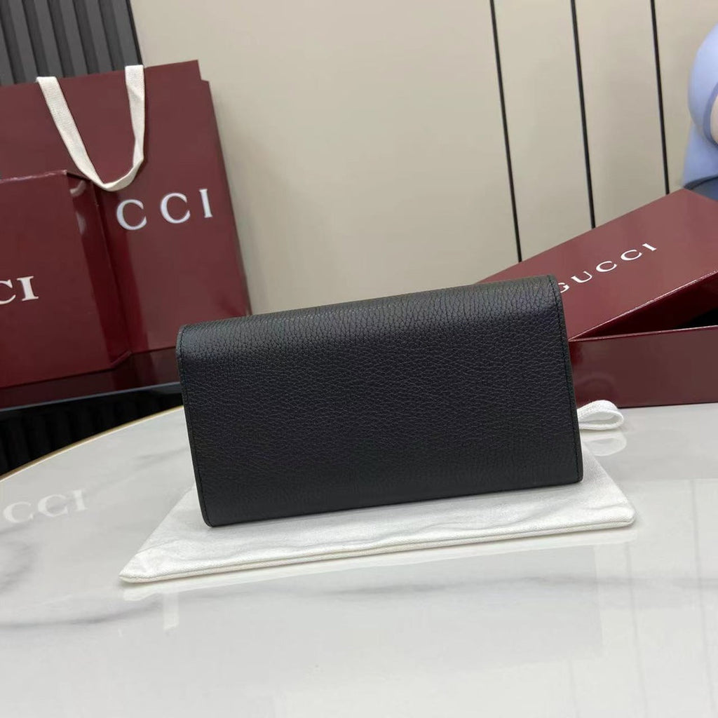 Gucci Softbit continental wallet 828147 in black leather