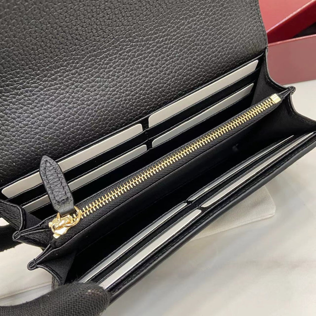 Gucci Softbit continental wallet 828147 in black leather