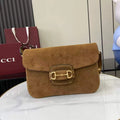 Gucci Horsebit 1955 Aura medium shoulder bag, ‎836890 brown suede