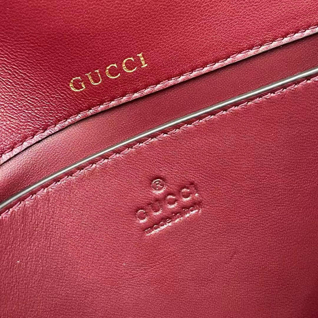 Gucci Horsebit 1955 Aura small shoulder bag, 847063 Rosso Ancora red leather