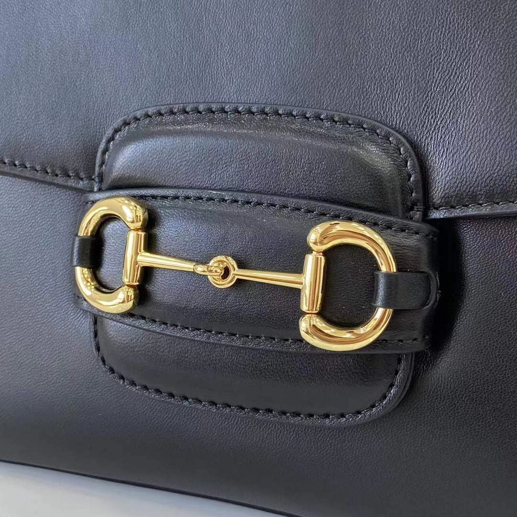 Gucci Horsebit 1955 Aura small shoulder bag, 847063 black leather