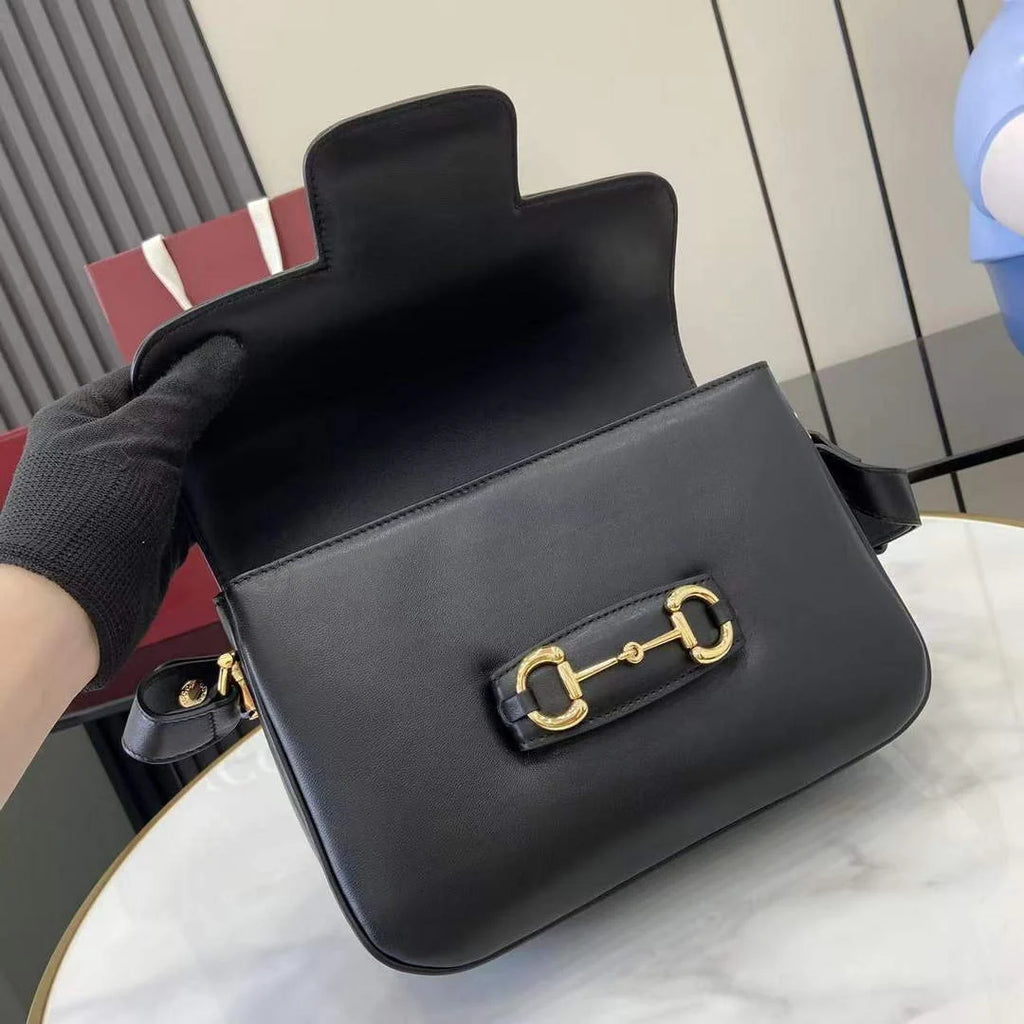 Gucci Horsebit 1955 Aura small shoulder bag, 847063 black leather