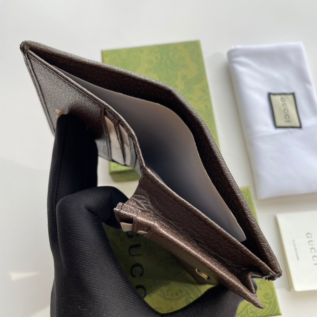 Gucci Horsebit 1955 card case wallet 621887 Brown