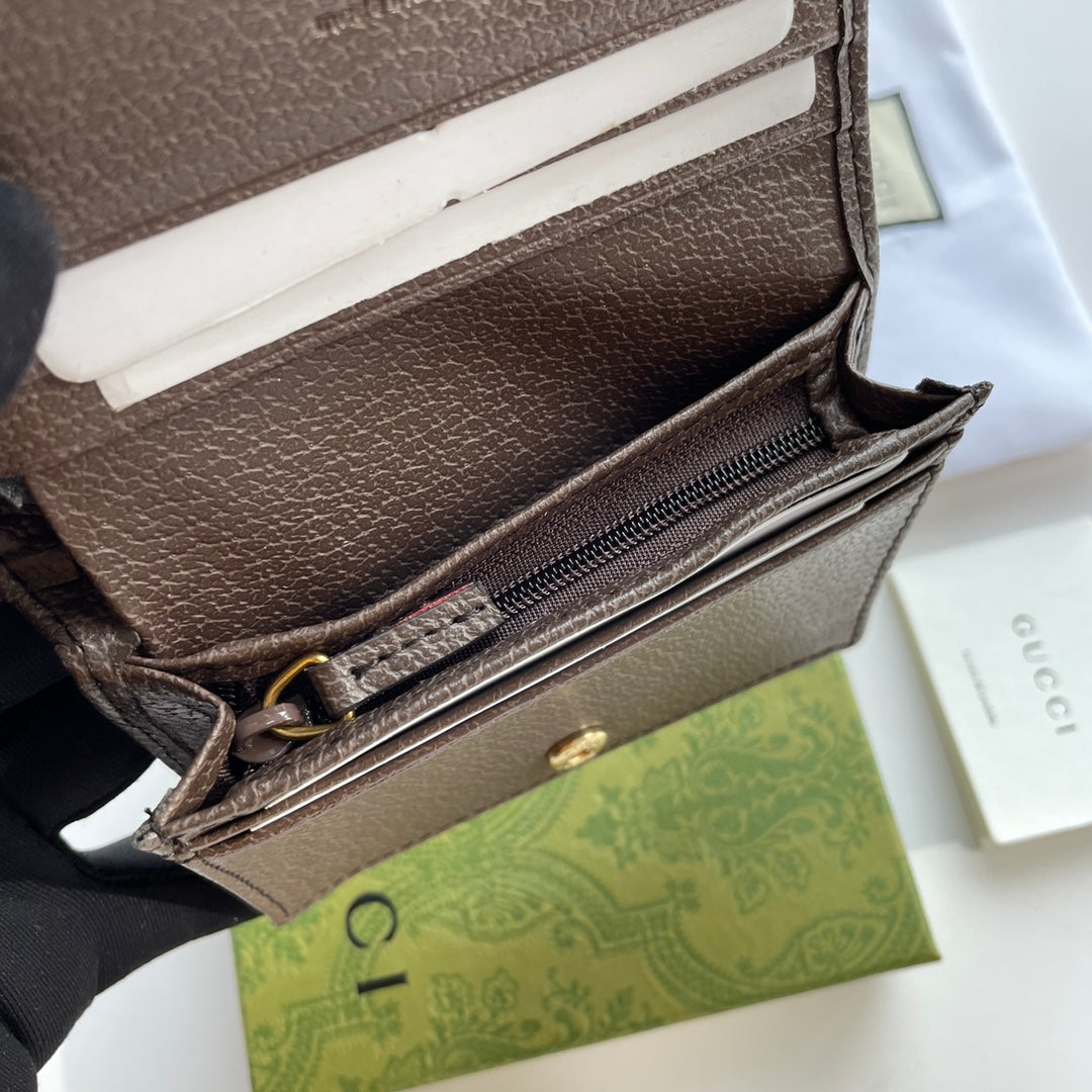 Gucci Horsebit 1955 card case wallet 621887 Brown
