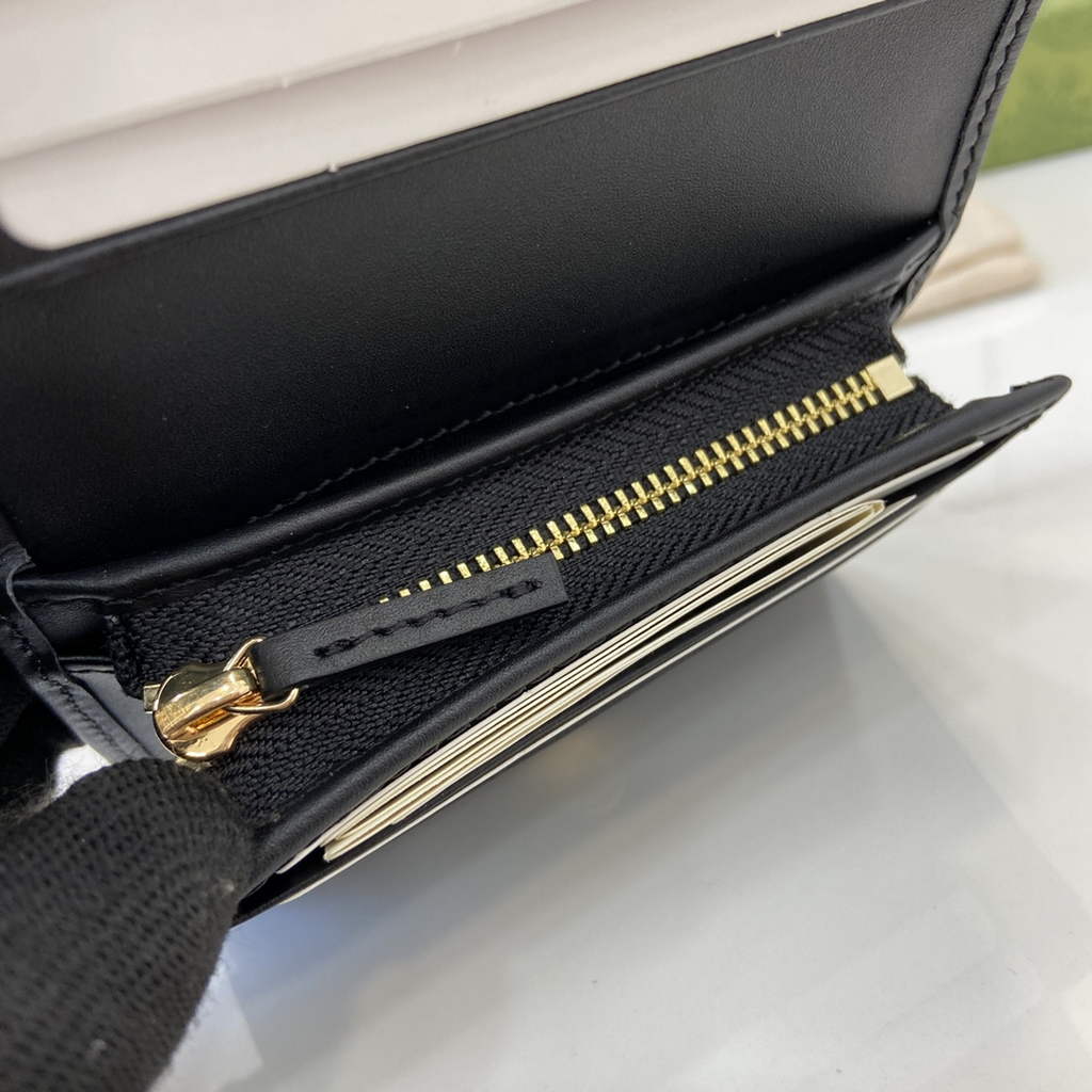 Gucci Horsebit 1955 card case wallet, 621887 in black leather