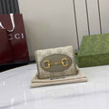 Gucci Horsebit 1955 card case wallet, 621887 in gray leather
